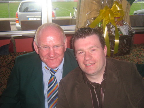 With Cllr Gerry McLoughlin - The man sho had the English pack on his back!