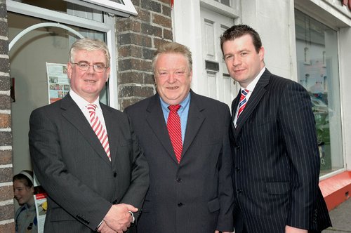At the Opening of my Roscrea Office with Party Leader Eamon Gilmore and Tommy Murphy 
