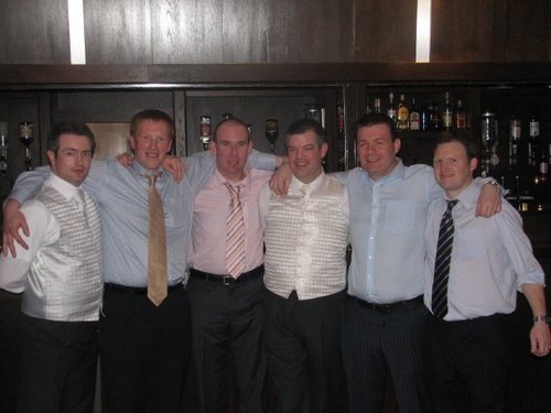 The Lads at Gregs Wedding