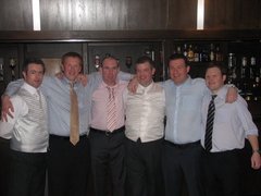 The Lads at Gregs Wedding - Shaen, Tom, Dave, Greg, AK, Brian