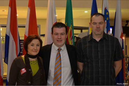 Alan with the Barons From Nenagh in The European Parliament